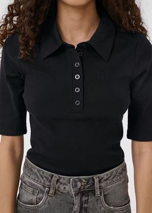 Drew polo bluse Black Gestuz 